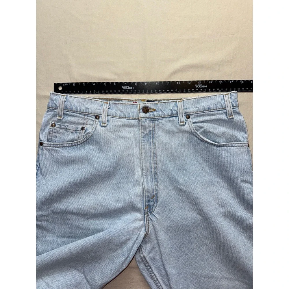Levis 540 Relaxed Fit Jeans Mens 38x34 Light Wash Blue Denim Made in USA Vintage